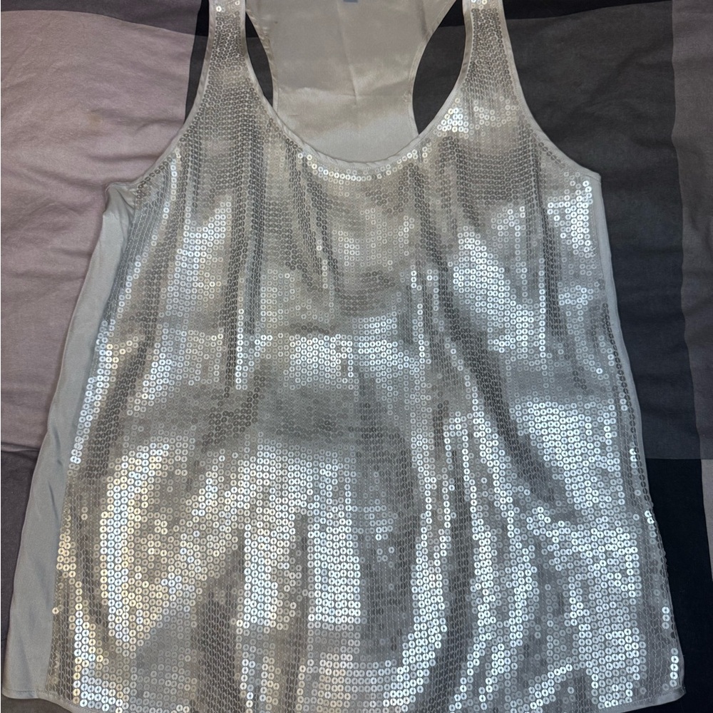 Banana Republic Silver Sequin Camisole